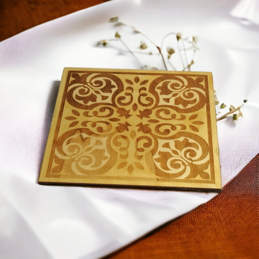 Pot Holder Portuguese Tiles - Minimalism - Wood - Handmade Gift - Housewarming - Wood Kitchenware-0
