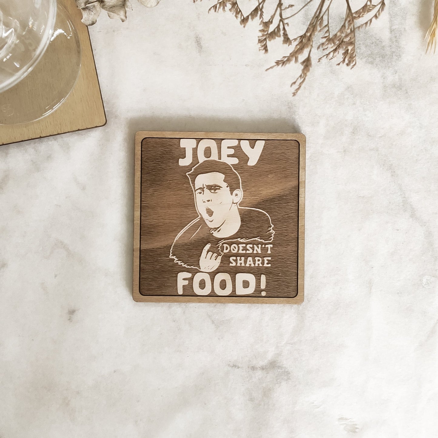 Set of 6 Friends Wooden Coasters - Handmade Gift - Housewarming - Wood Kitchenware-3