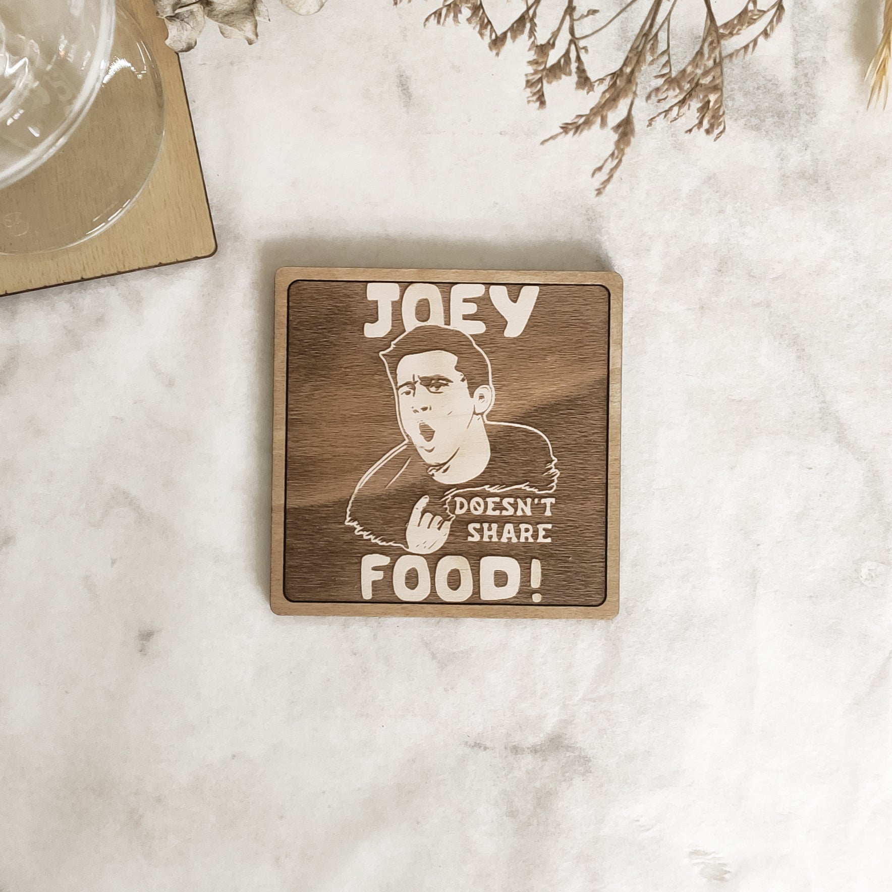 Set of 6 Friends Wooden Coasters - Handmade Gift - Housewarming - Wood Kitchenware-3